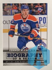 2015-16 UD Biography Of A Season CONNOR McDAVID Rookie Year # BIOCM-5